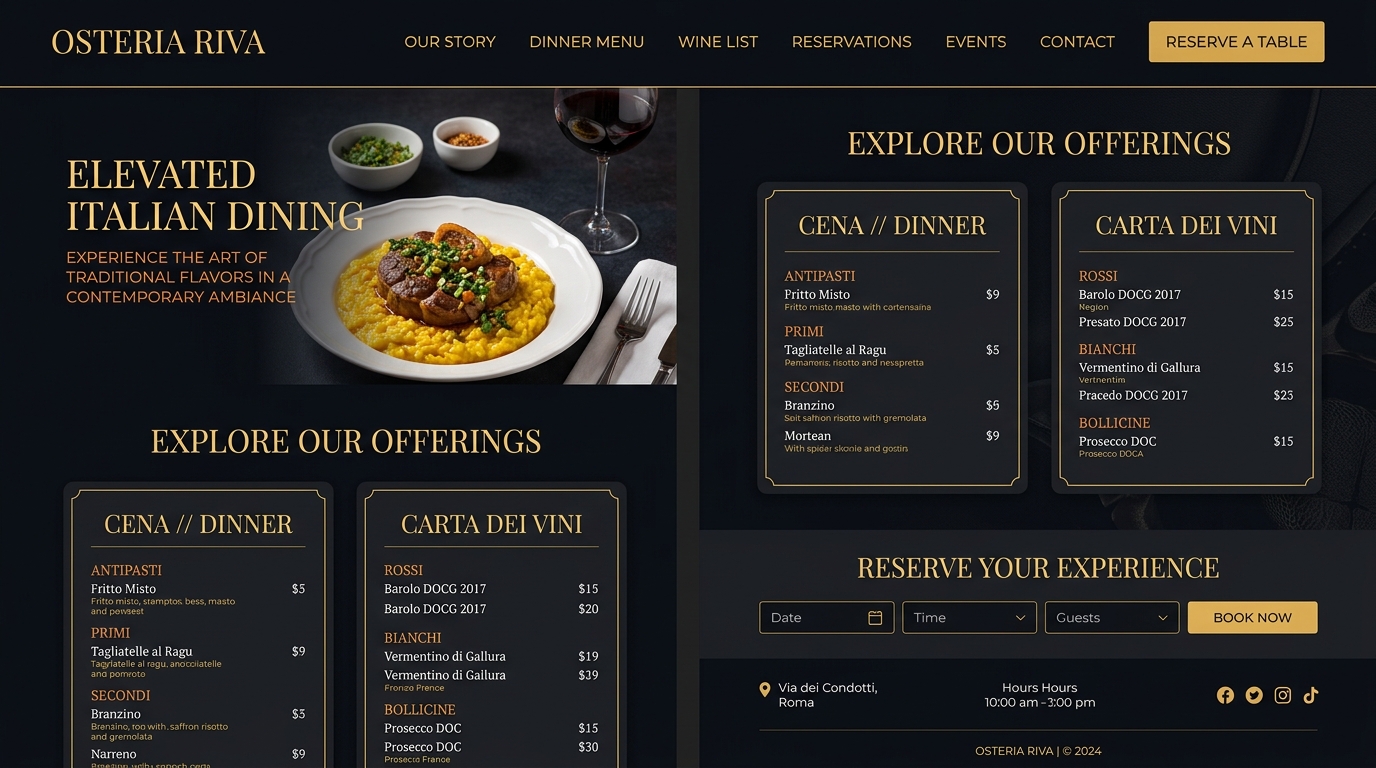 Osteria Riva Preview